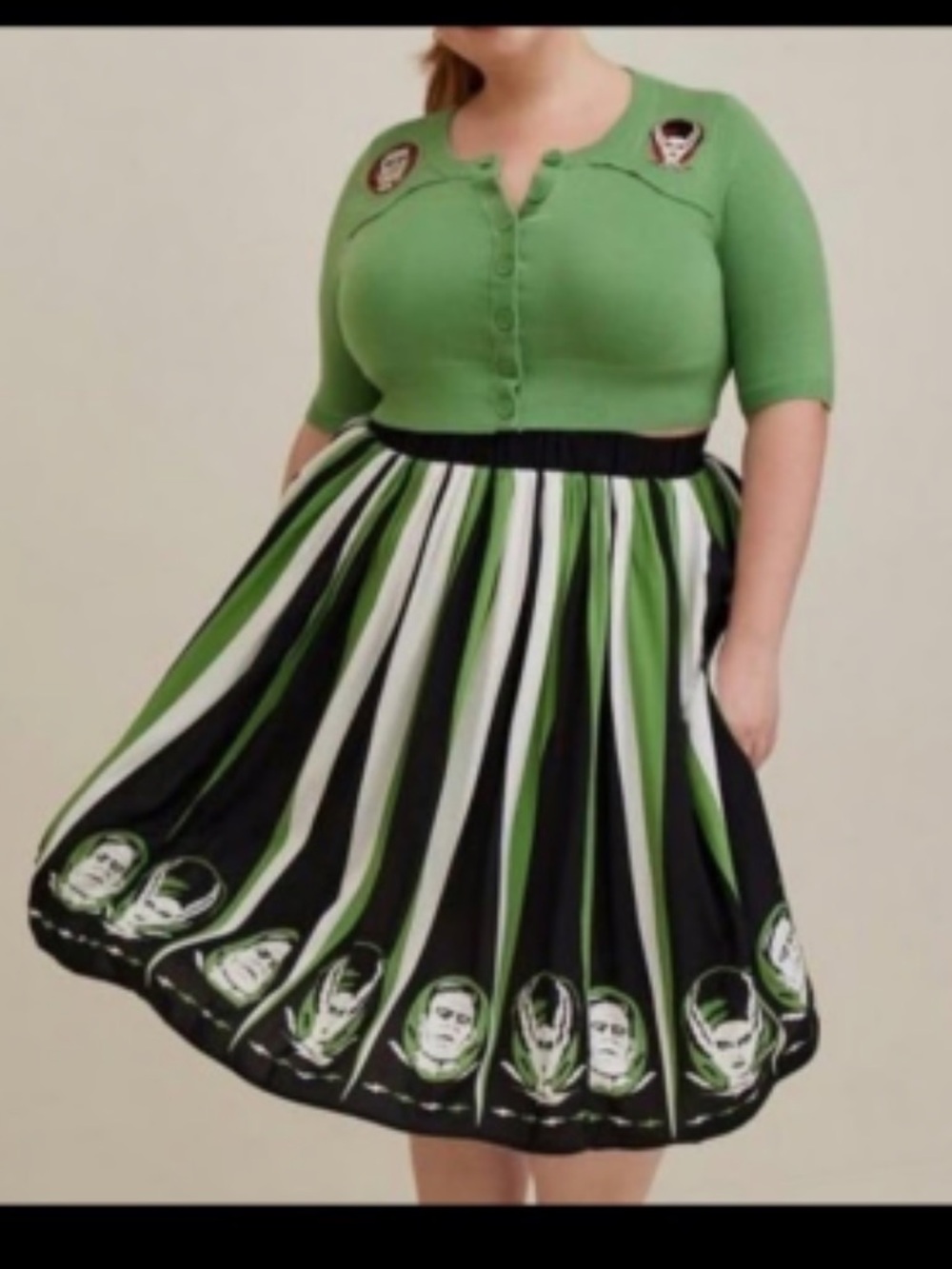 Torrid Universal Monsters The Bride Of Frankenstein Shrug and Skater Skirt